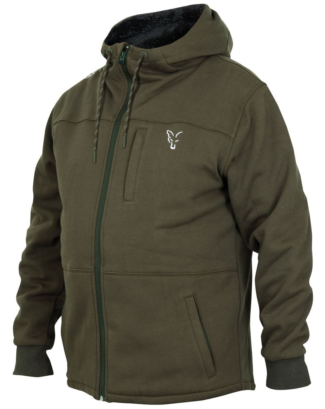 Kapuzenpullover Fox Collection Green / Silver Sherpa Hoody -Pullover mit Kapuze