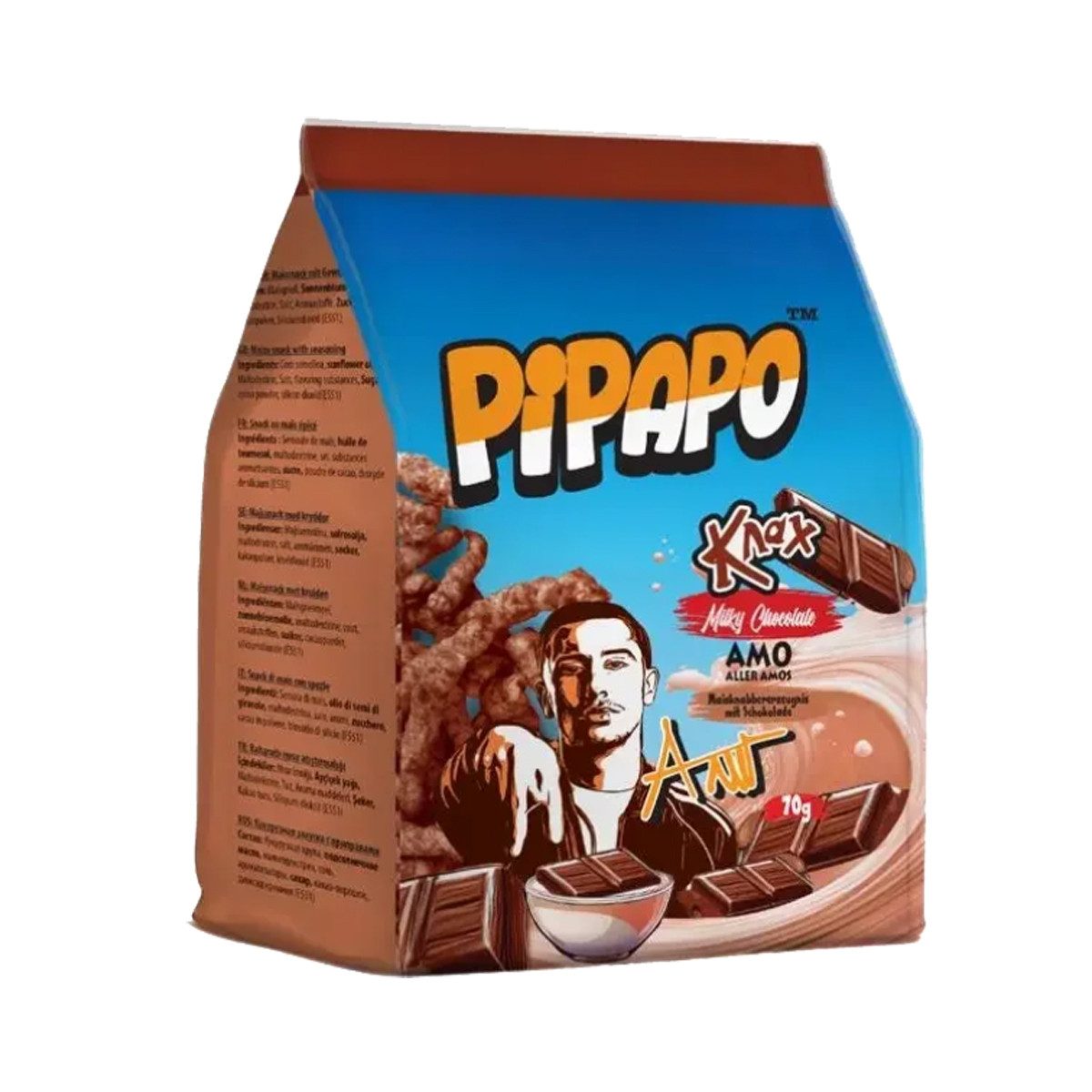 PIPAPO Knabberei, Pipapo Knax Mais Chips Milky Chocolate Maisknabbererzeugnis 70g