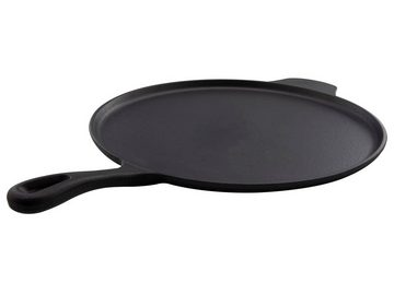 Spetebo Crêpepfanne Gusseisen Crêpes und Pizza Pfanne - Ø 30 cm, Gusseisen, Eisenpfanne für Herd Ofen und Grill