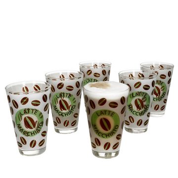 Ritzenhoff & Breker Latte-Macchiato-Glas 6er Set Latte Macciato 310ml Cremona Grün 12,9 cm - Ritzenhoff 0806182, Glas