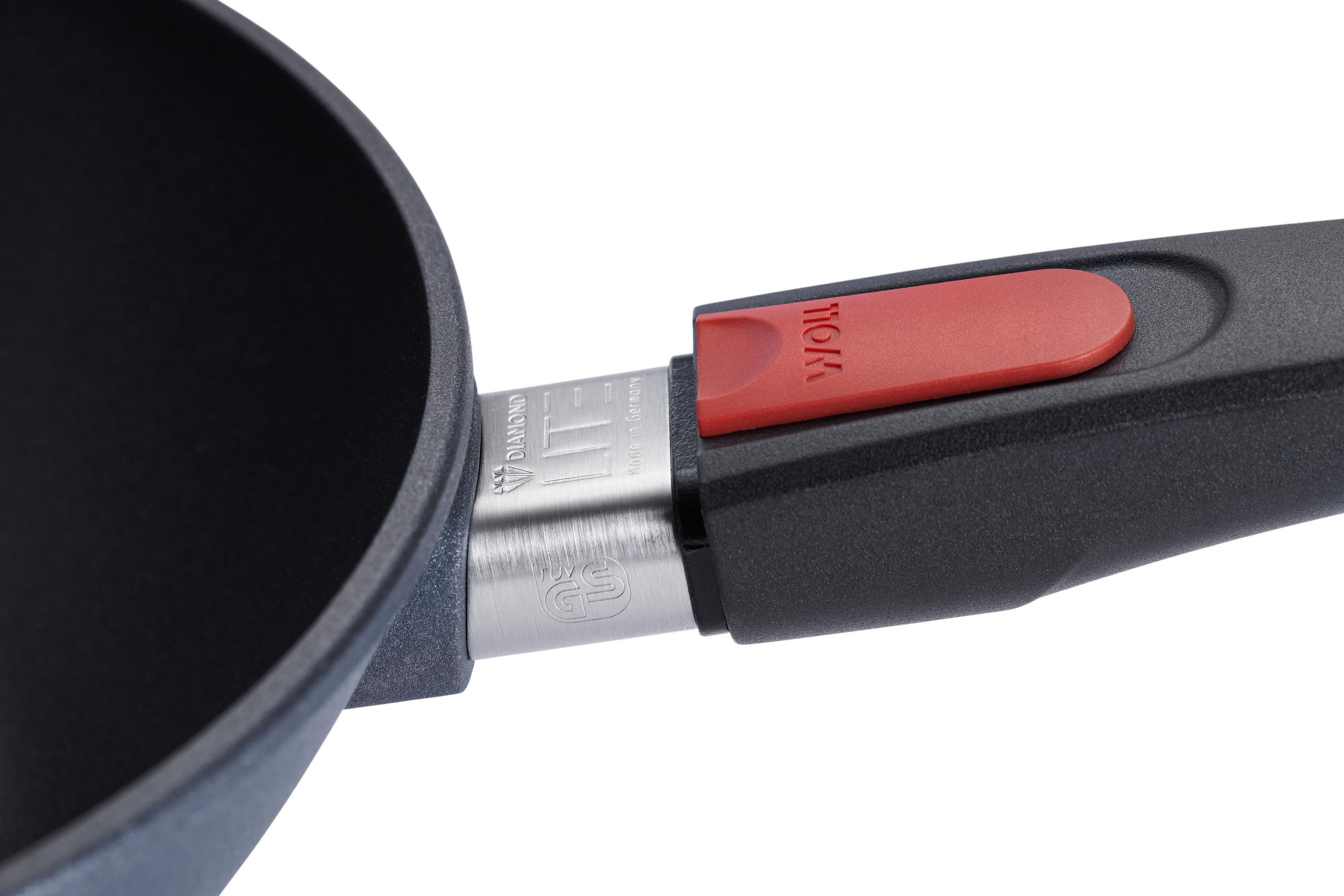 WOLL Wok Diamond Lite Wok, Aluminiumguss, abnehmbarer Griff, Induktion