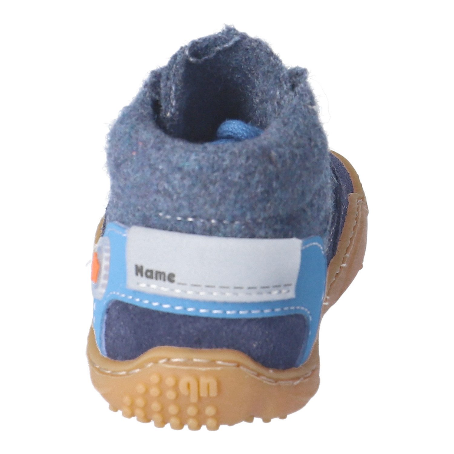 qnuffs WEIDE Barfußschuh Schnürschuh mit Namenschild an der Rückseite – Bild 3 von 5