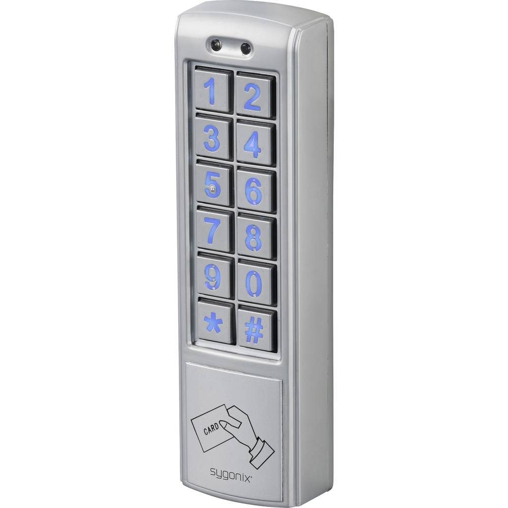 Sygonix Türschließer RFID-/Codeschloss (schmal), IP66 SY-6421352, mit beleuchteter Tastatur