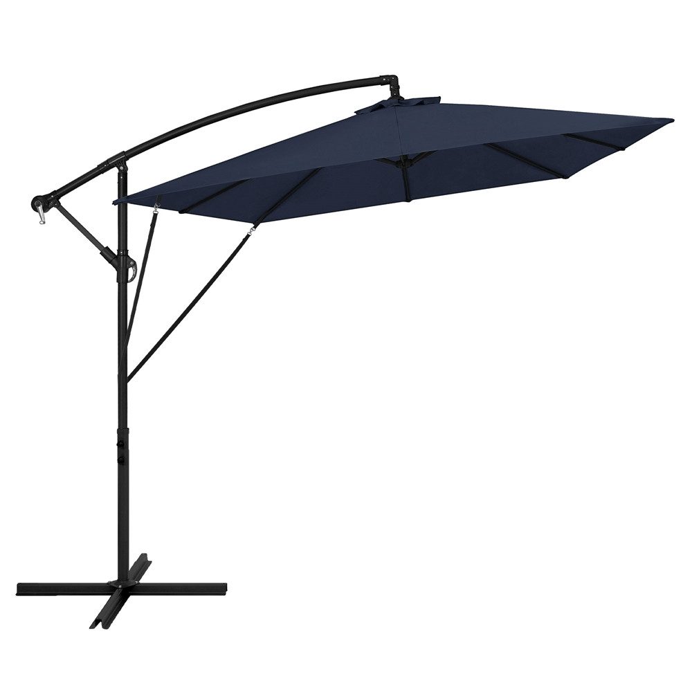 ML-DESIGN Sonnenschirm Ampelschirm mit/ohne LED Solar Ständer Abdeckung Windsicherung Ø330 cm, Gartenschirm UV50+ Sonnenschutz wasserabweisend 360° drehbar & neigbar