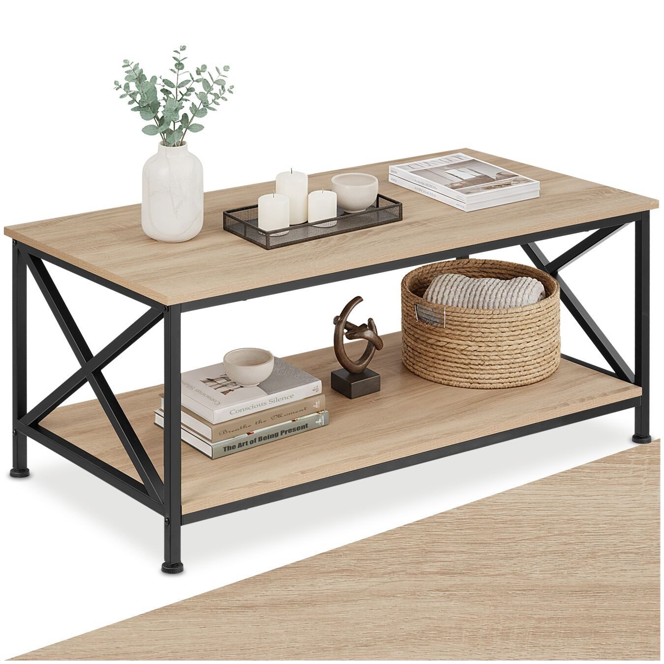 tectake Couchtisch Pittsburgh (1-St., 1 tlg), Trendiger Couchtisch in minim günstig online kaufen