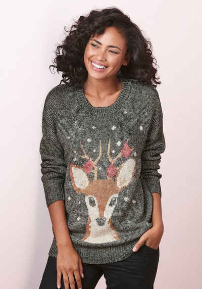 LASCANA Sweater Weihnachtspullover Loungeanzug