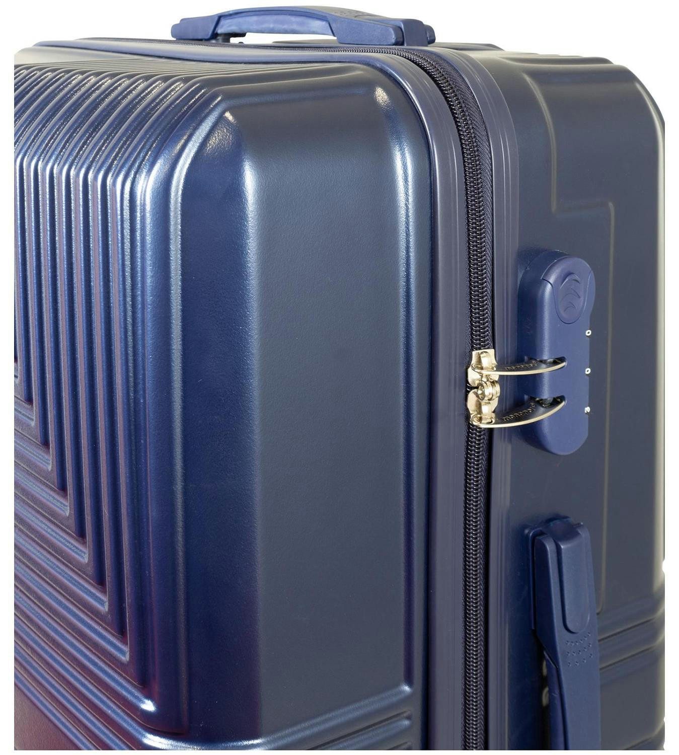 Warenhandel König Hartschalen-Trolley Barcelona, 4 Rollen, aufrecht rollbar, robust, leicht, Hartschale