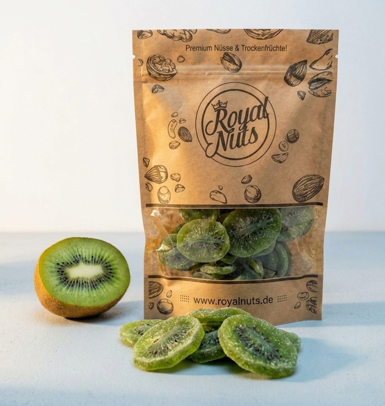 Royalnuts Genuss GmbH Trockenfrüchte 1000g Kandierte Kiwi, Royalnuts