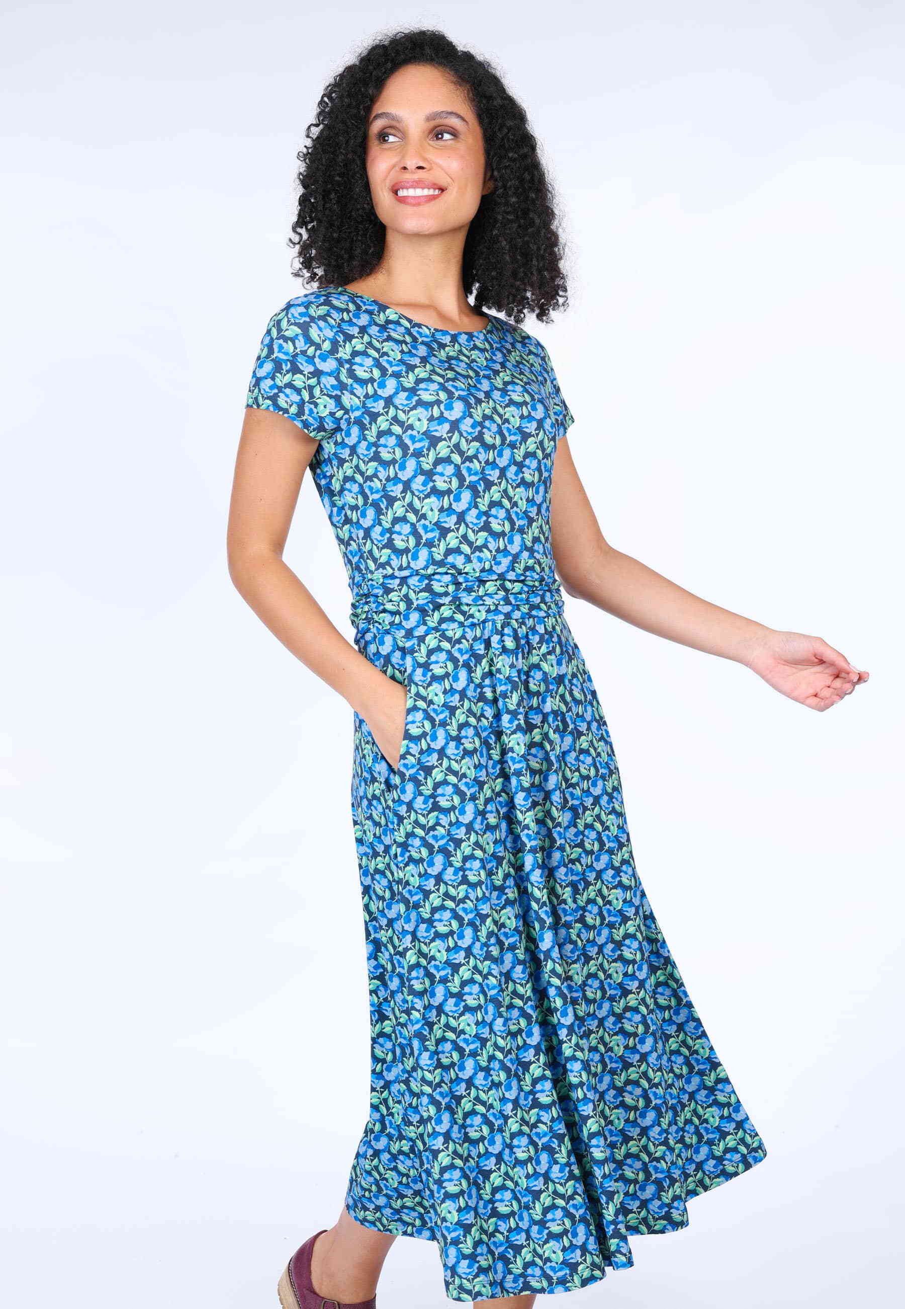 Lykka du Nord Sommerkleid Malind rosy Taillenraffung