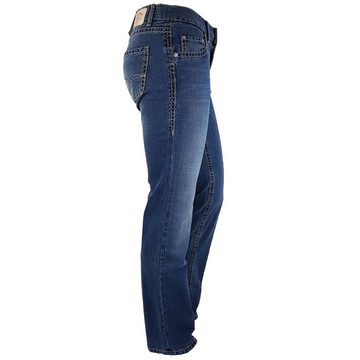 Pioneer Authentic Jeans Straight-Jeans Pioneer SALLY Jeans Damen blau washed Baumwollmischung Steppnähte42627