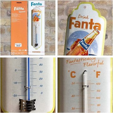 Nostalgic-Art Raumthermometer Retro Metall-Thermometer Innen Aussen Analog - Fanta