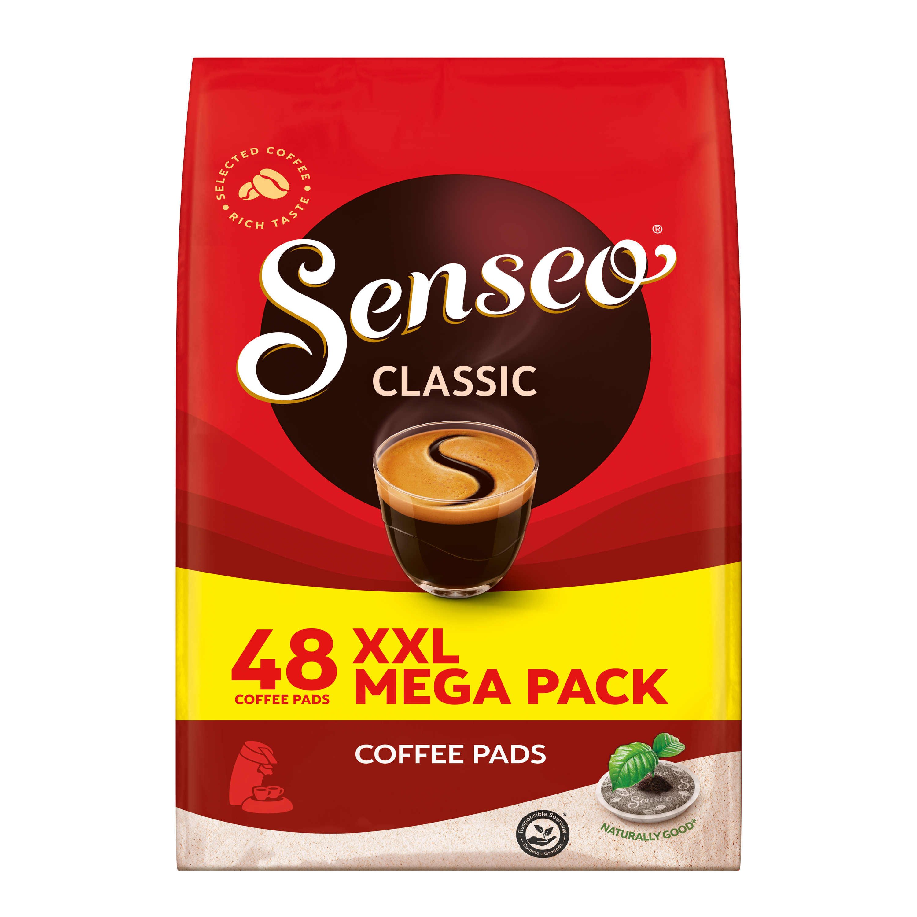 Senseo Kaffee Pads Classic 5 x 48 Kaffeepads XXL Pack - 240 Getränke, (Packung, 5er Pack)