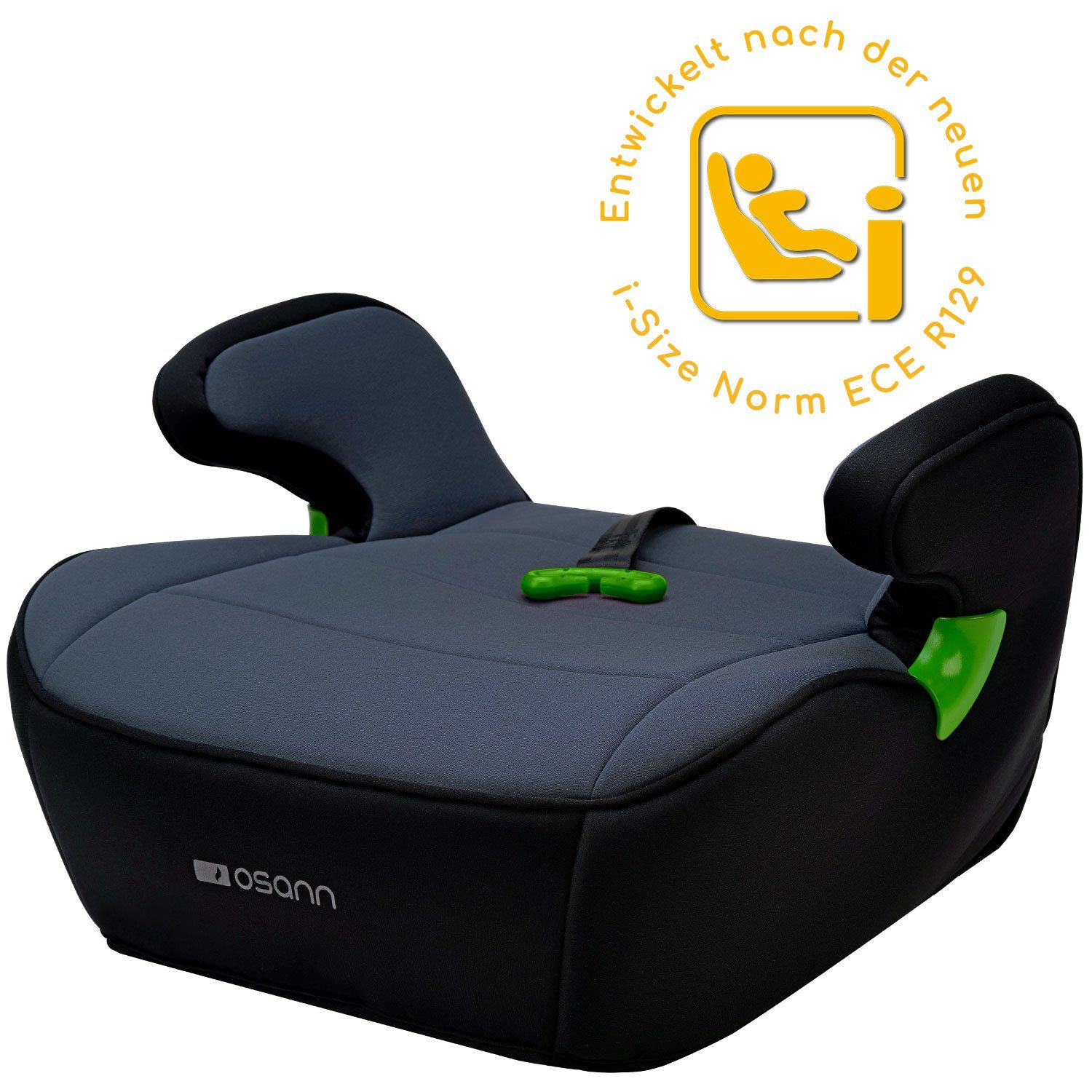 Osann Kindersitzerhöhung Junior Gurtfix i-Size, ab: 7 Jahren, bis: 12 Jahre, ab: 126 cm, bis: 150 cm, Sitzerhöhung Auto Kinder ab 126cm, Sitzschale, Booster