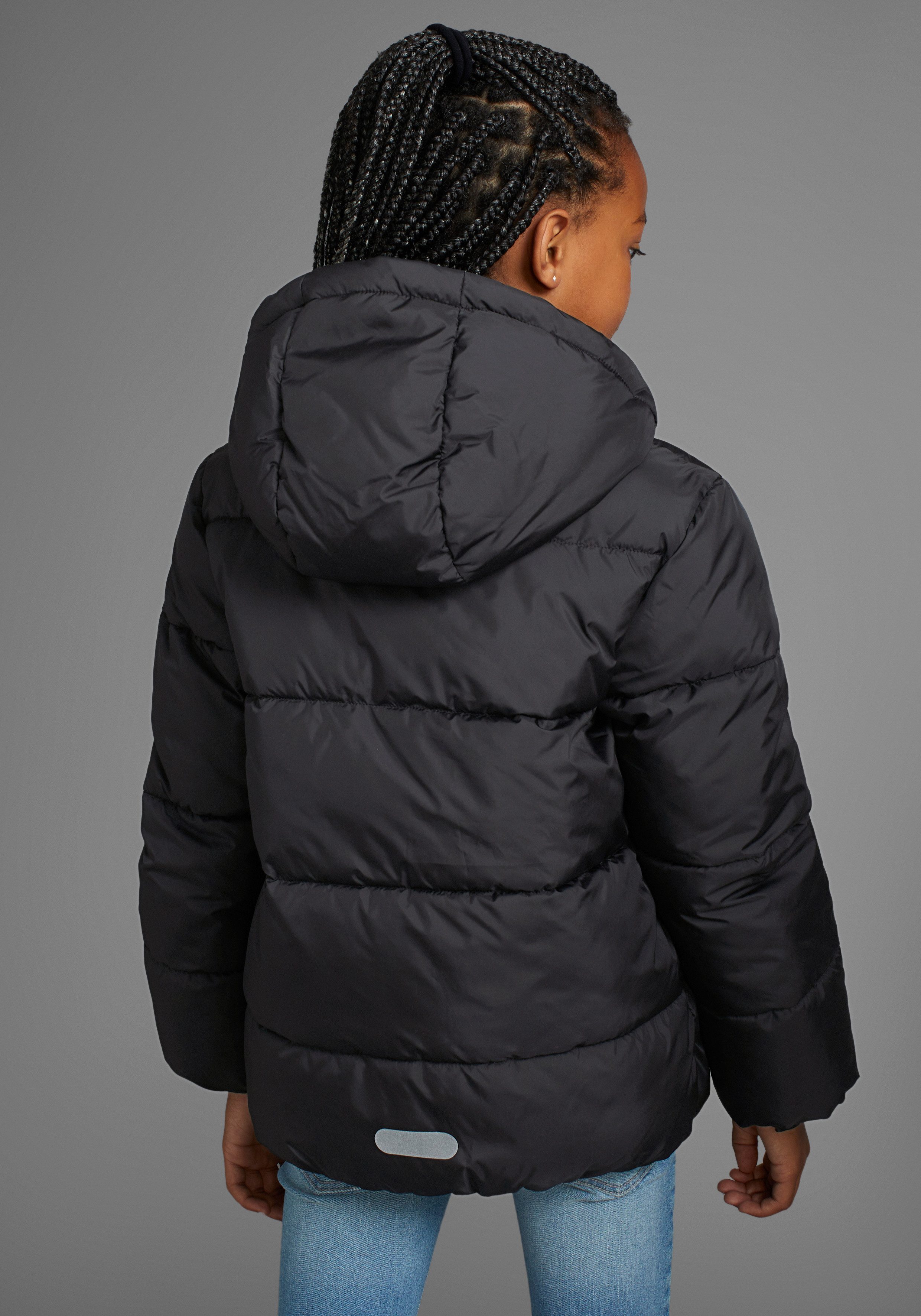 KangaROOS Winterjacke Outdoor Steppjacke für Mädchen Steppjacke mit reflektierenden Details