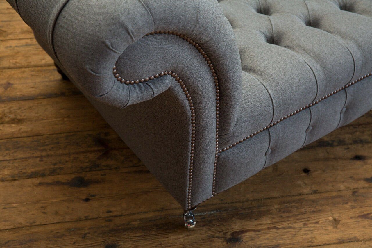 Chesterfield-Sofa, Sofas Textil Sitzer JVmoebel Chesterfield Ledersofa Designer 2 Couchen