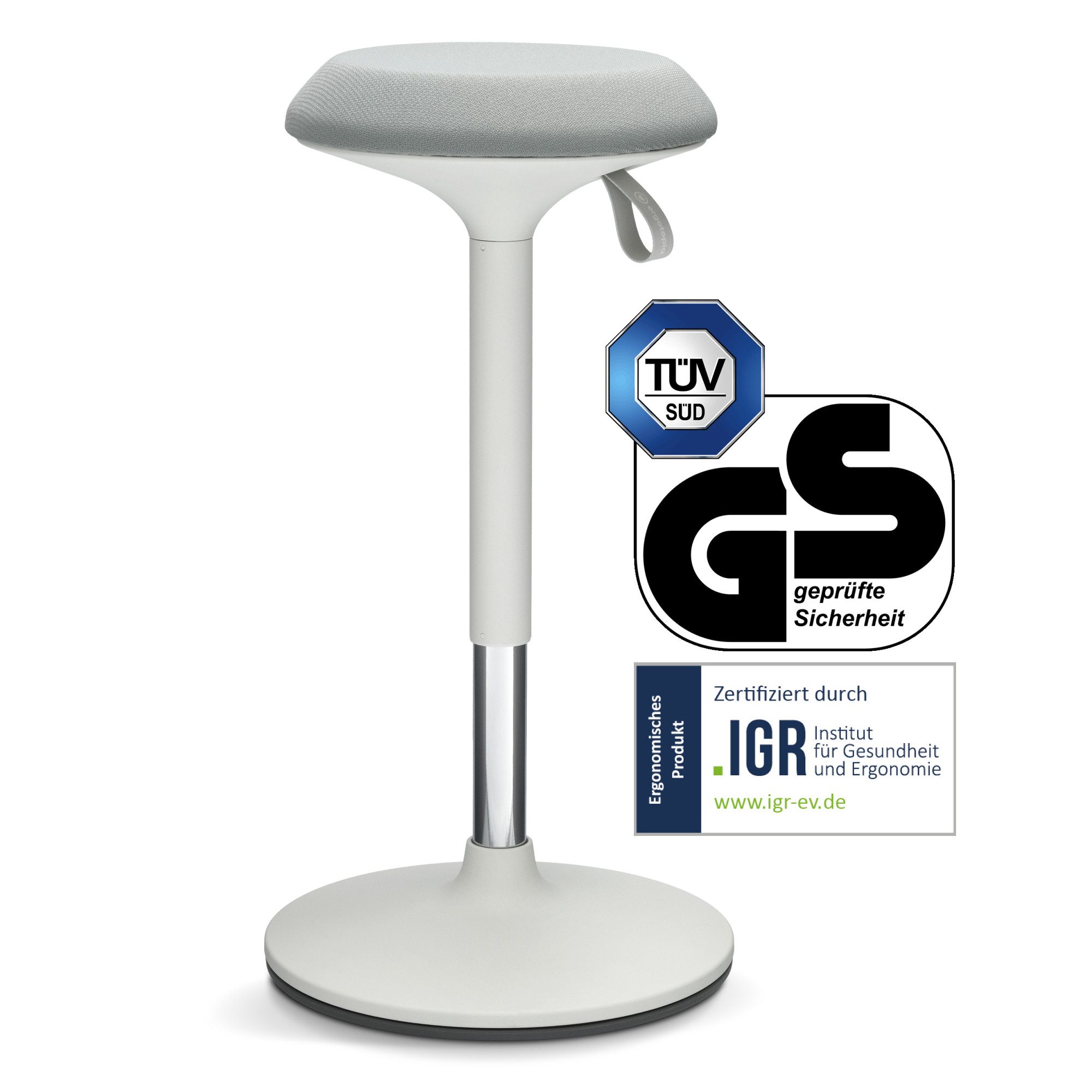 Ergotopia Поворотний табурет Dyko - höhenverstellbarer Bürohocker, 360° schwenkbar