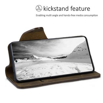 kalibri Handyhülle Hülle für Xiaomi 11T / 11T Pro, Leder Schutzhülle - Handy Wallet Case Cover - Kompass Vintage Design