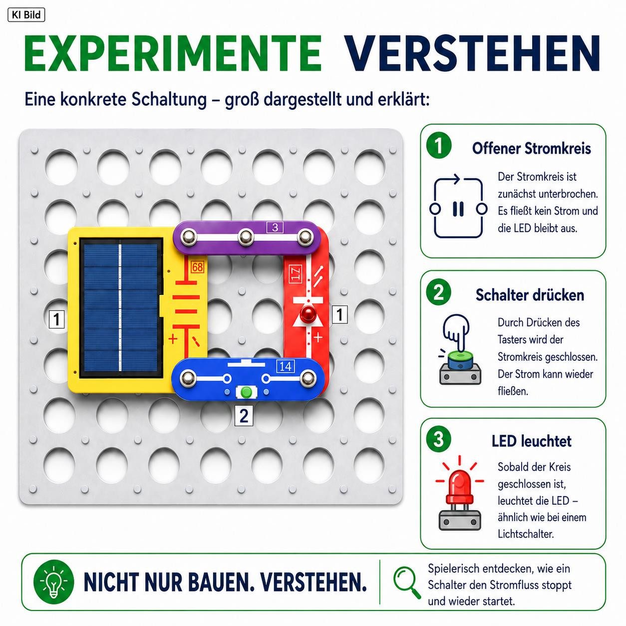 noDNA We love robotics Experimentierkasten Baukasten Erneuerbare Energien für Kinder ab 8 Jahren, inkl. bebildeter Anleitung & spannendem Hintergrundwissen – Bild 4 von 5
