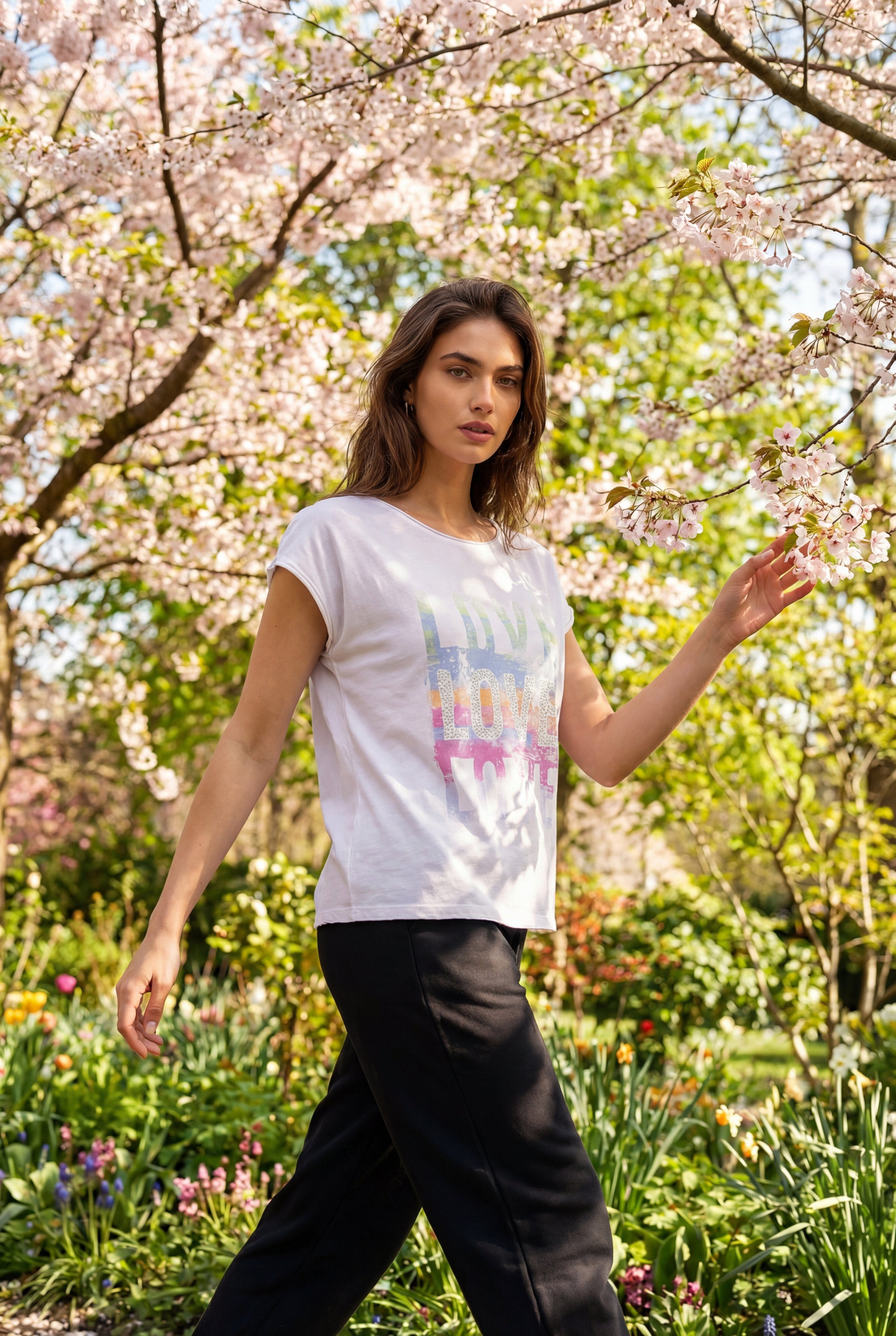 six-o-seven T-Shirt T-Shirt mit Love Print Frühling/Sommer Trend aus Baumwolle