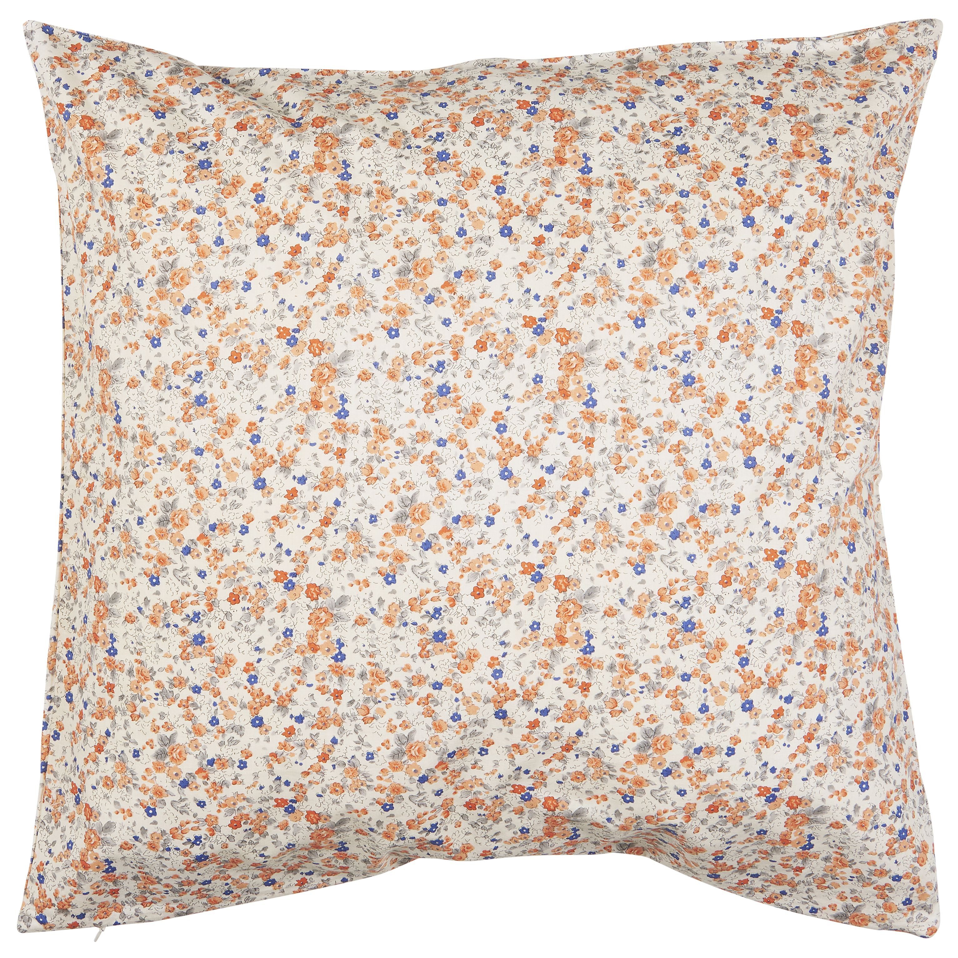 Ib Laursen Kissenbezug Ib Laursen - Kissenbezug Kissenhülle 50x50cm Orange Blau Blumenmuster