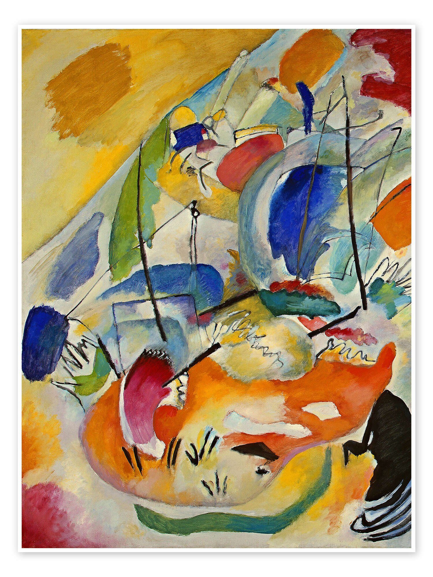 Posterlounge Poster Wassily Kandinsky, Improvisation 31, Seeschlacht, 1913, Malerei