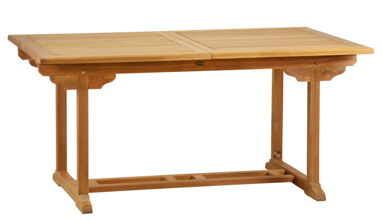 Kai Wiechmann Gartentisch Teak Ausziehtisch rechteckig als flexibler Holztisch aus Teak, ausziehbarer und unbehandelter Teaktisch eckig