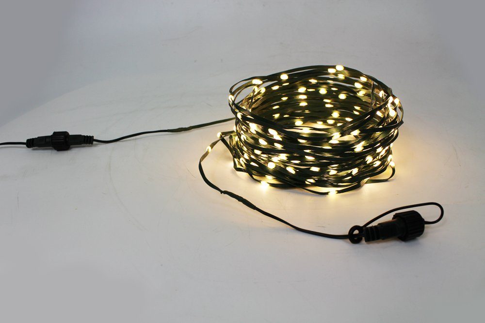 Lichterkette Premium 200-flammig, für LED-Lichterkette innen LED'S, warmweiß vergossene voll SMD außen und Arnusa