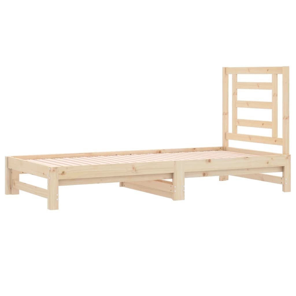 vidaXL Bett Tagesbett Ausziehbar 2x(90x200) cm Massivholz Kiefer