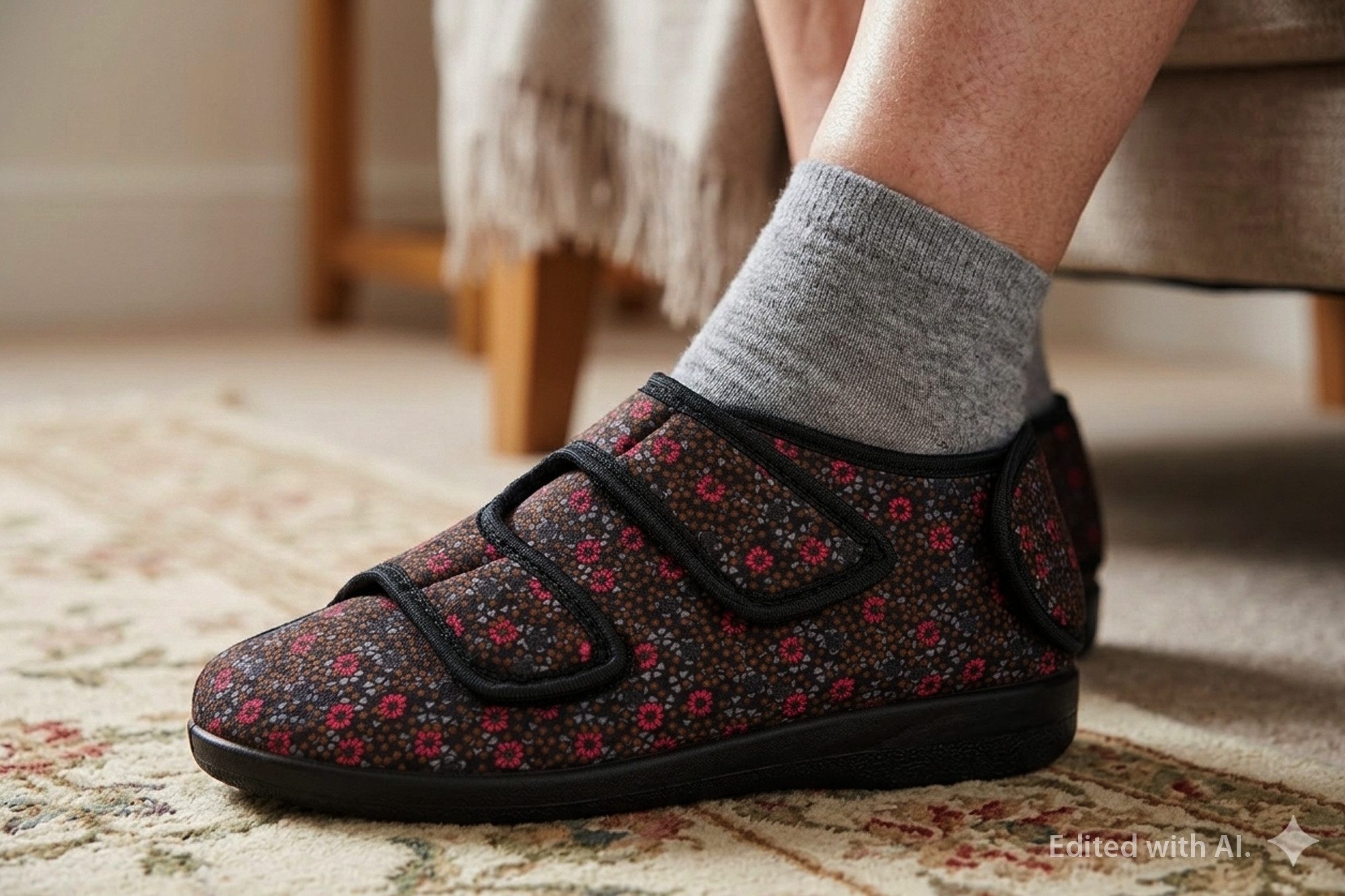 PADERO Ortomed Klettschuhe Verbandschuhe Hausschuh Orthopädischer Rehabilitationsschuh