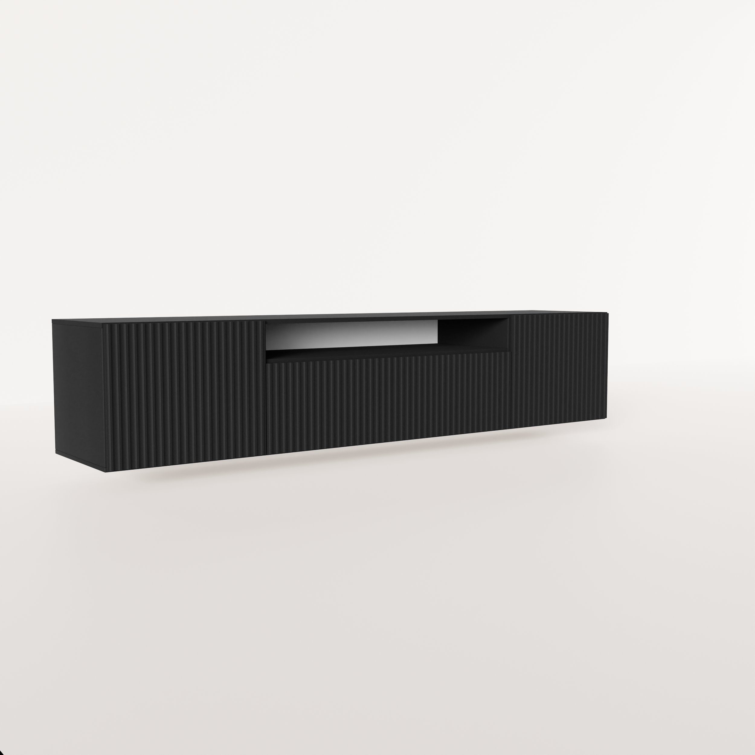 Beautysofa TV-Schrank Moderner Hängeschrank mit gefräster günstig online kaufen