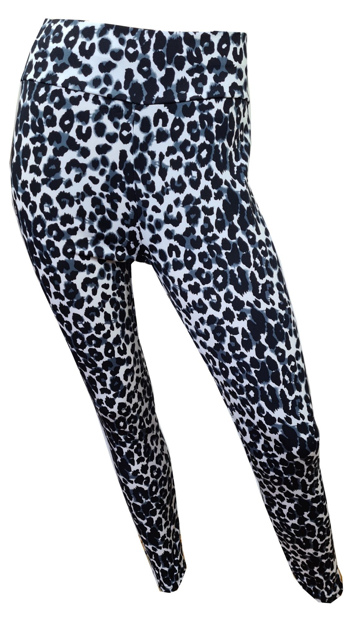 Einkaufszauber Leggings Modische Leggings Leopard schwarzweiß- Leopardenmuster - top in Mode modisches Leopardenmuster