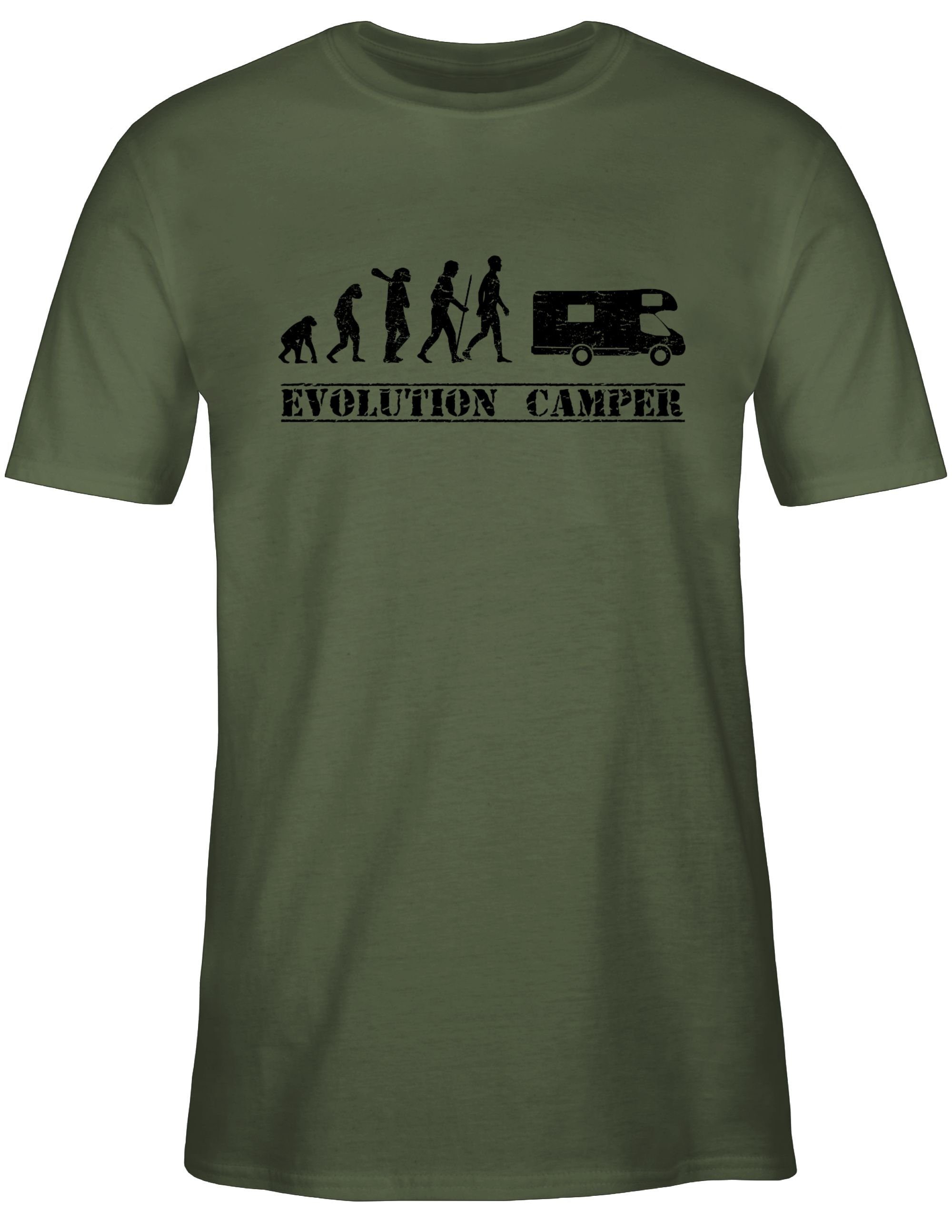 02 Evolution Shirtracer Camper Army Grün Outfit T-Shirt Evolution