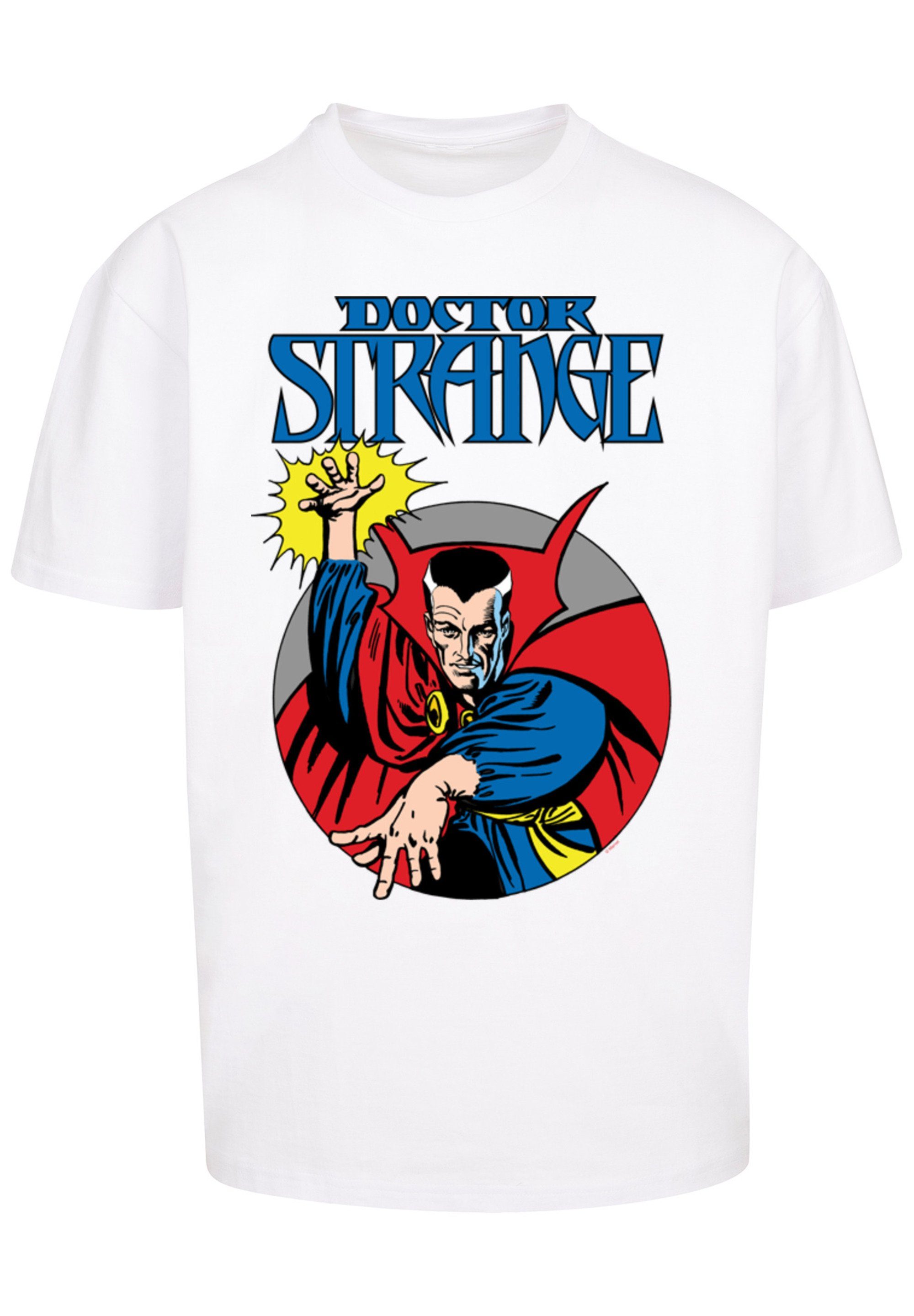 F4NT4STIC Kurzarmshirt Herren Marvel Tee Strange Circle Heavy (1-tlg) white with Doctor Oversize