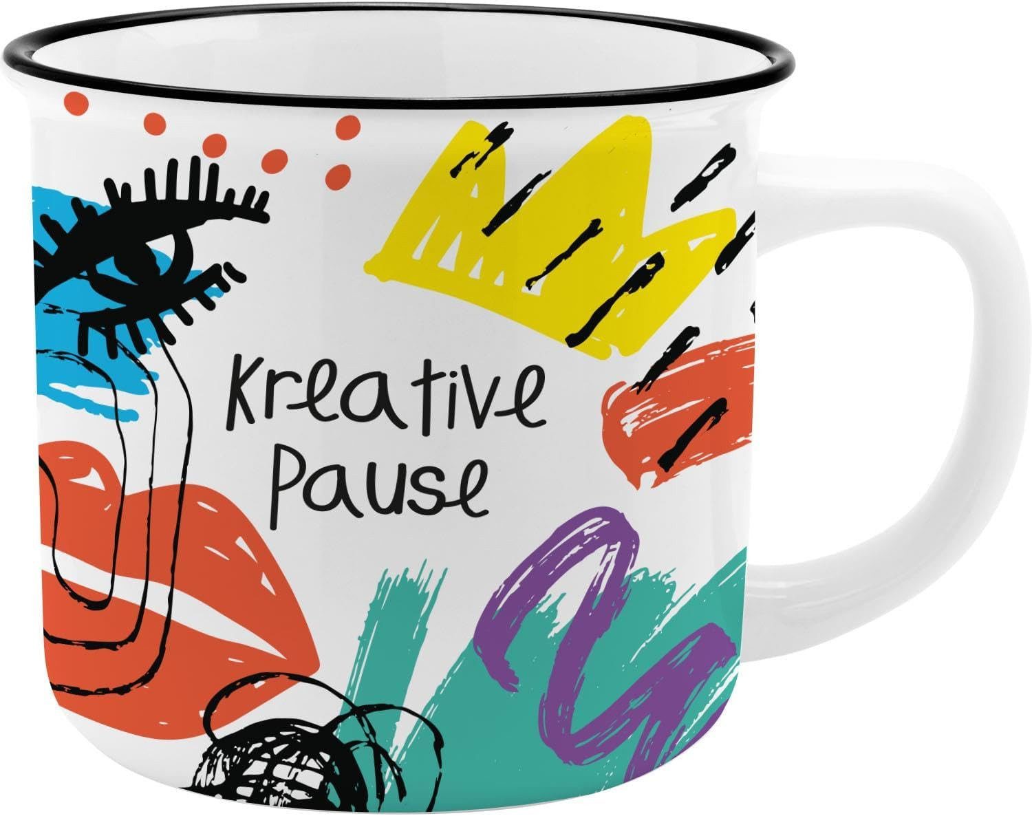 Tasse Kaffeetasse Kaffee Tee Tasse Becher Emaille Optik Sheepworld Gruss &