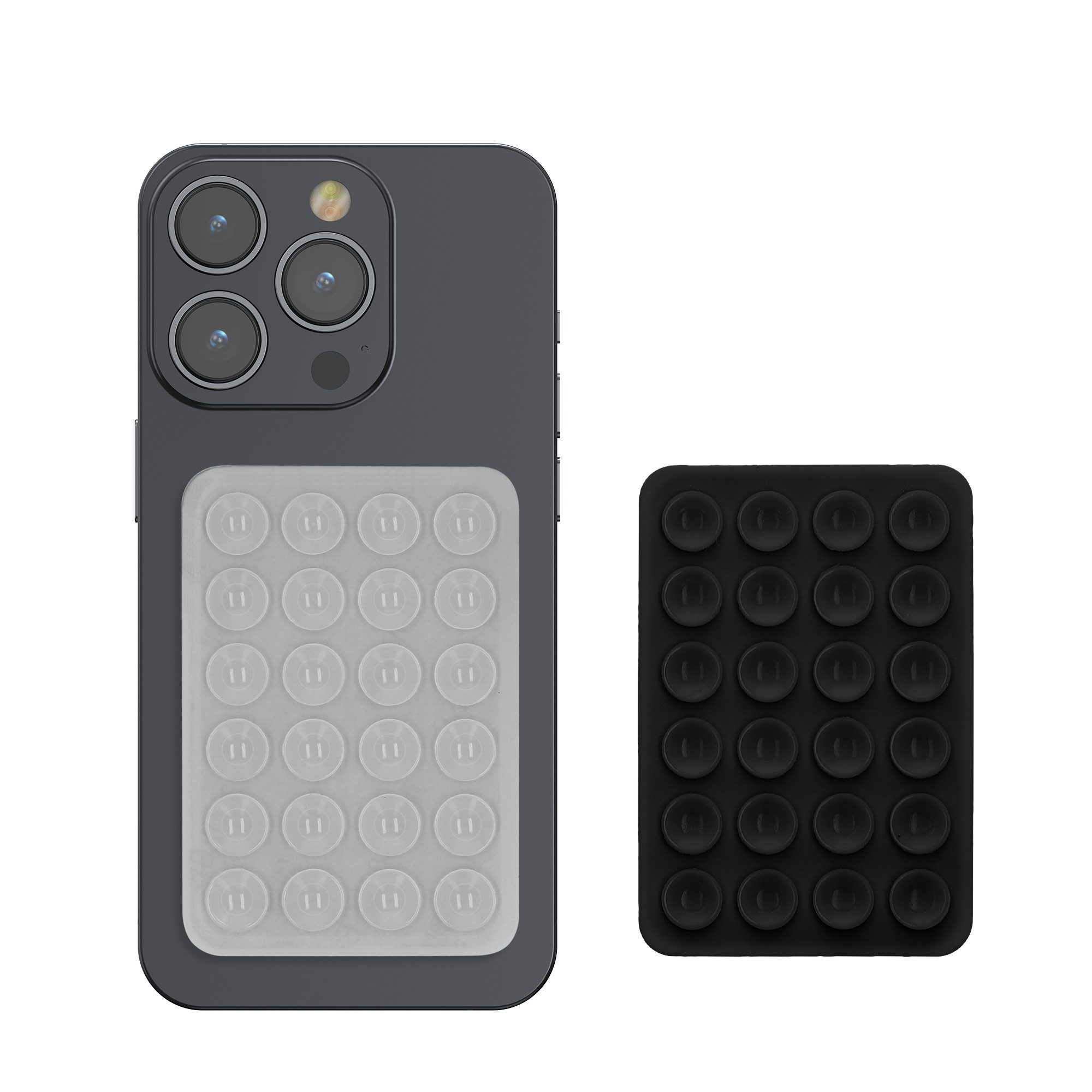 kwmobile Popsockets 2x Silikon Saugnapf Handyhalterung - Handy Halter selbstklebend, (2-tlg., 5,5 x 8cm Universal Halterung für Handyhüllen)