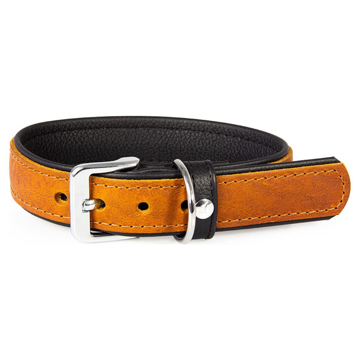 Das Lederband Hunde-Halsband Hundehalsband Vancouver Maroon/Black