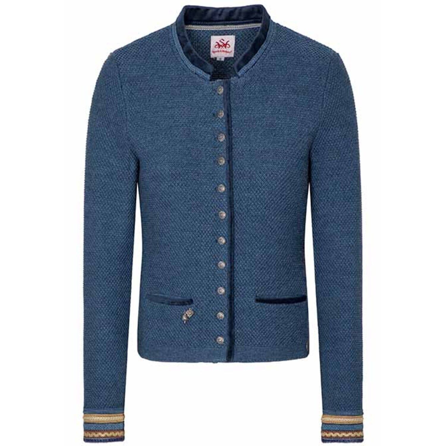 Spieth & Wensky Strickjacke Wera mit Kontrasten günstig online kaufen