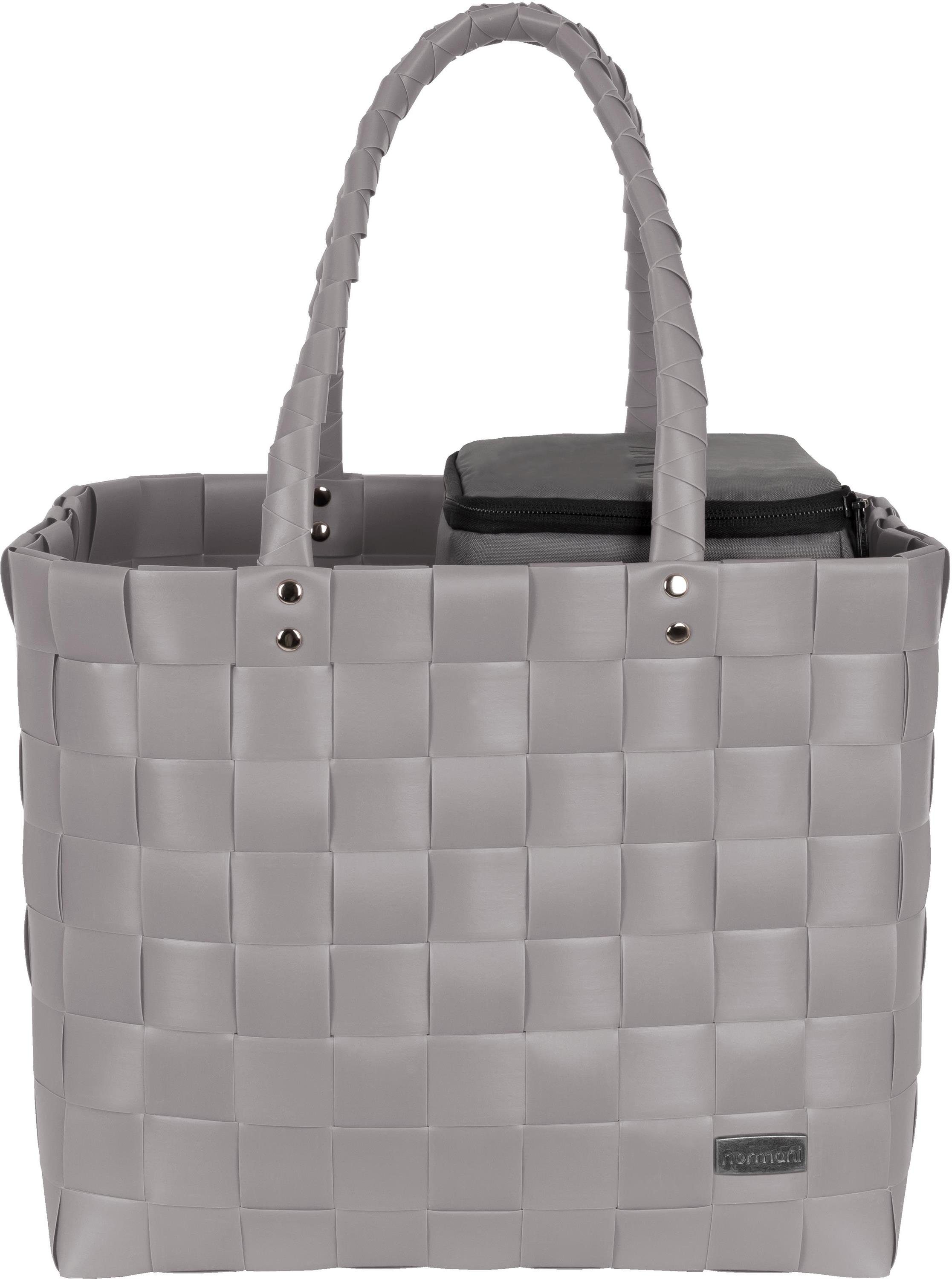 normani Einkaufskorb Flechtkorb mit kleiner Kühltasche, 20 l, Einkaufskorb mit kleine Kühlbox