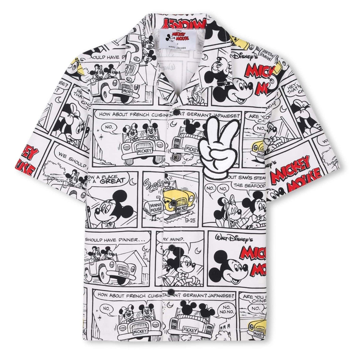 MARC JACOBS Kurzarmhemd Marc Jacobs Kids Disney Hemd – Comic-Print & Peace-Zeichen, kurzarm