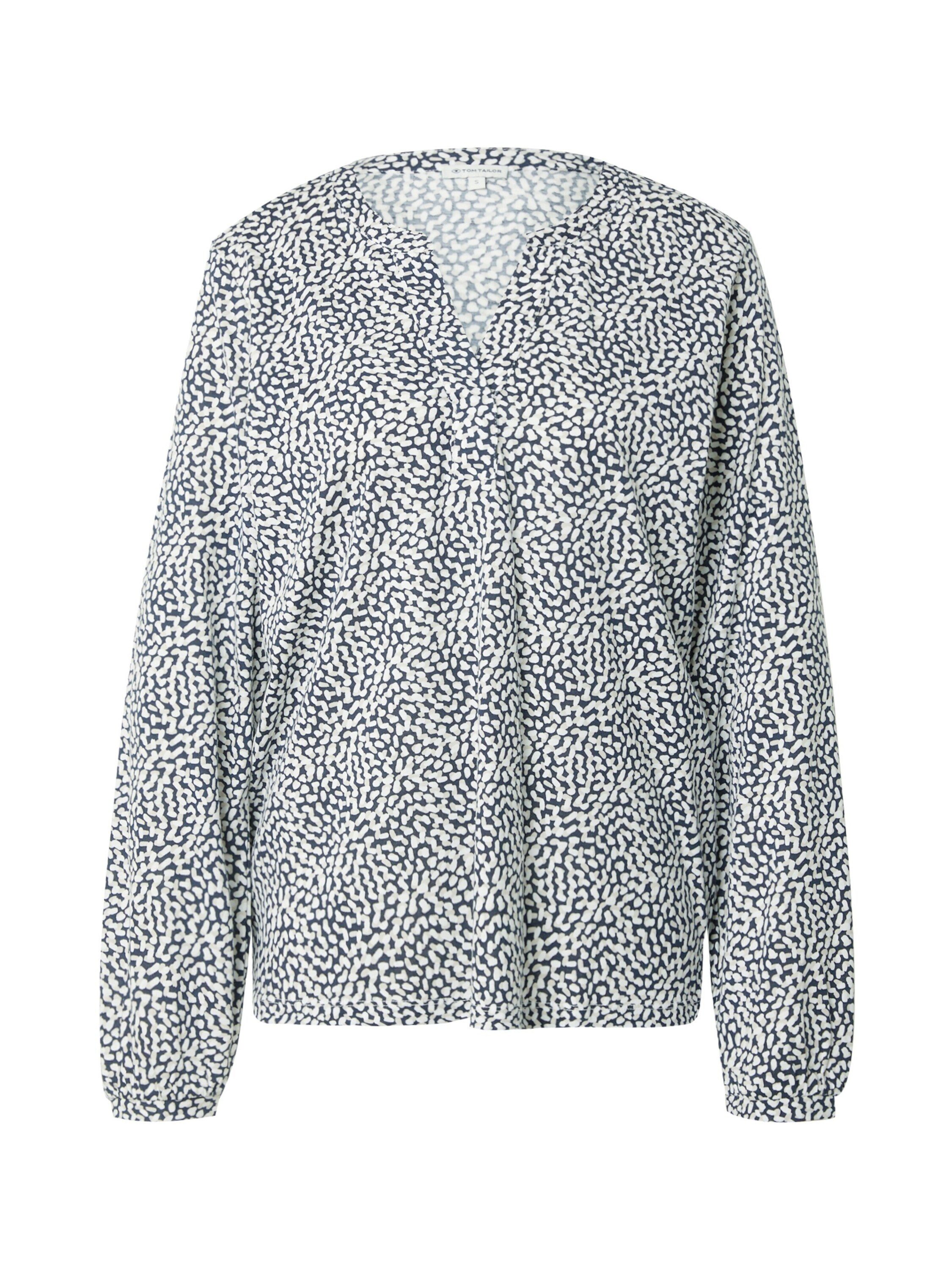 TOM TAILOR Langarmbluse (1-tlg) Drapiert/gerafft