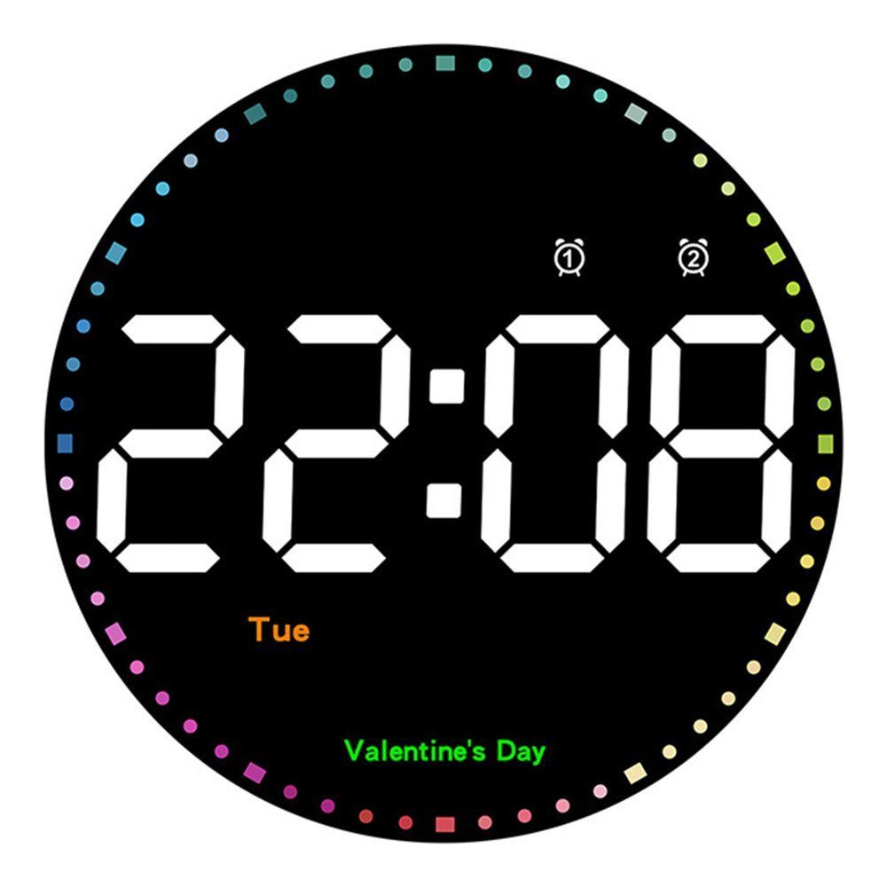 Wanduhr Elektronische Digitaluhr elektronische leise Wanduhr 10'' Desktop-Uhr