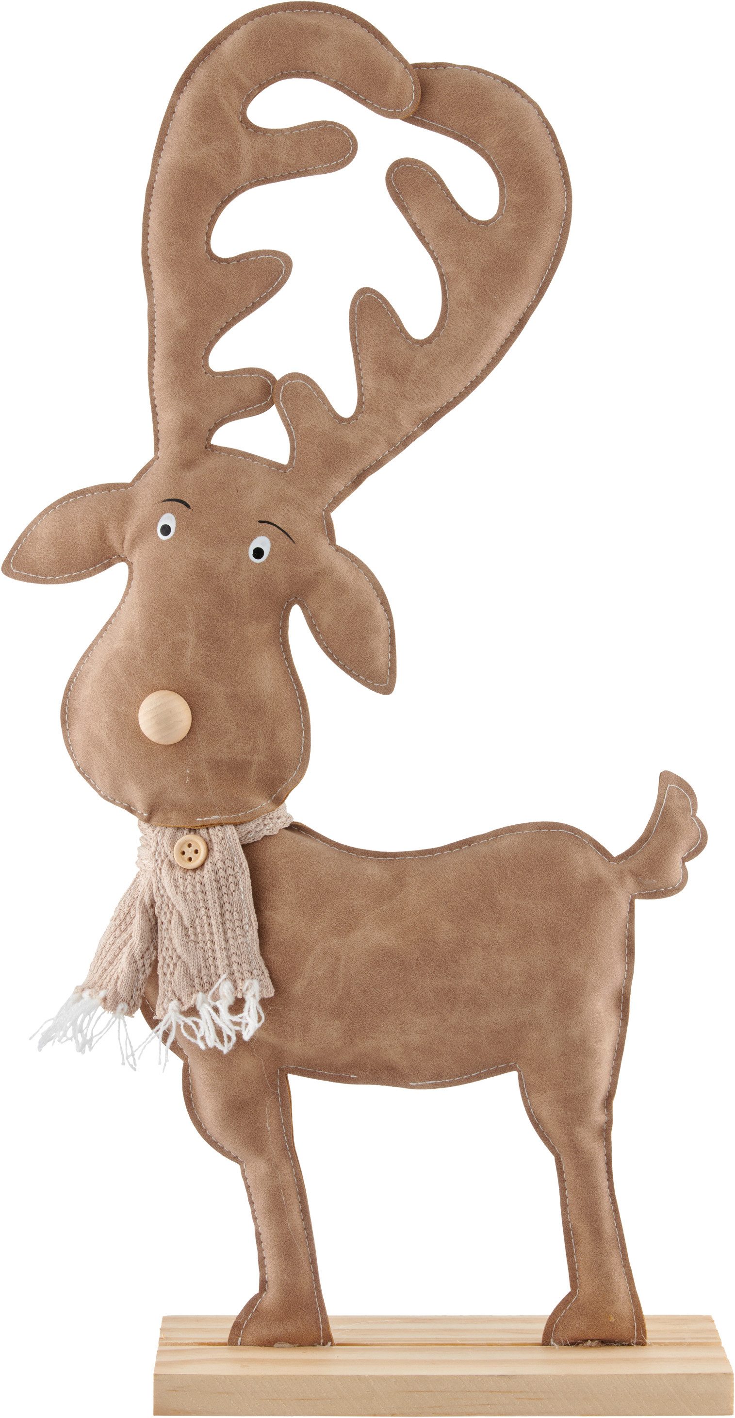 Creativ home Dekoobjekt Hirschfigur (1 St), mit Strick-Schal-Applikation
