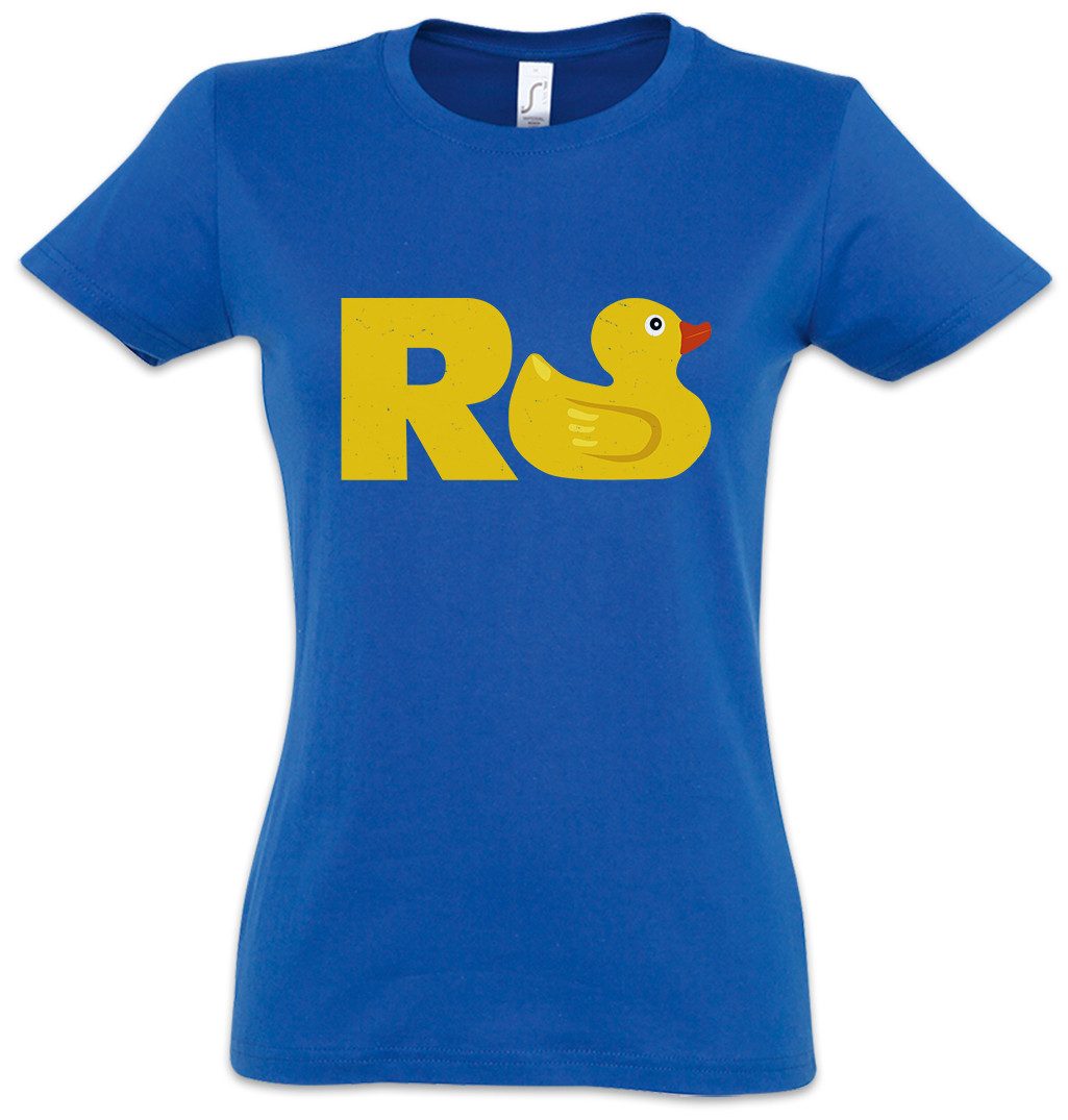Print-Shirt Rente Gummiente Damen T-Shirt Rentner Pension Pensionär Oma Opa Spaß