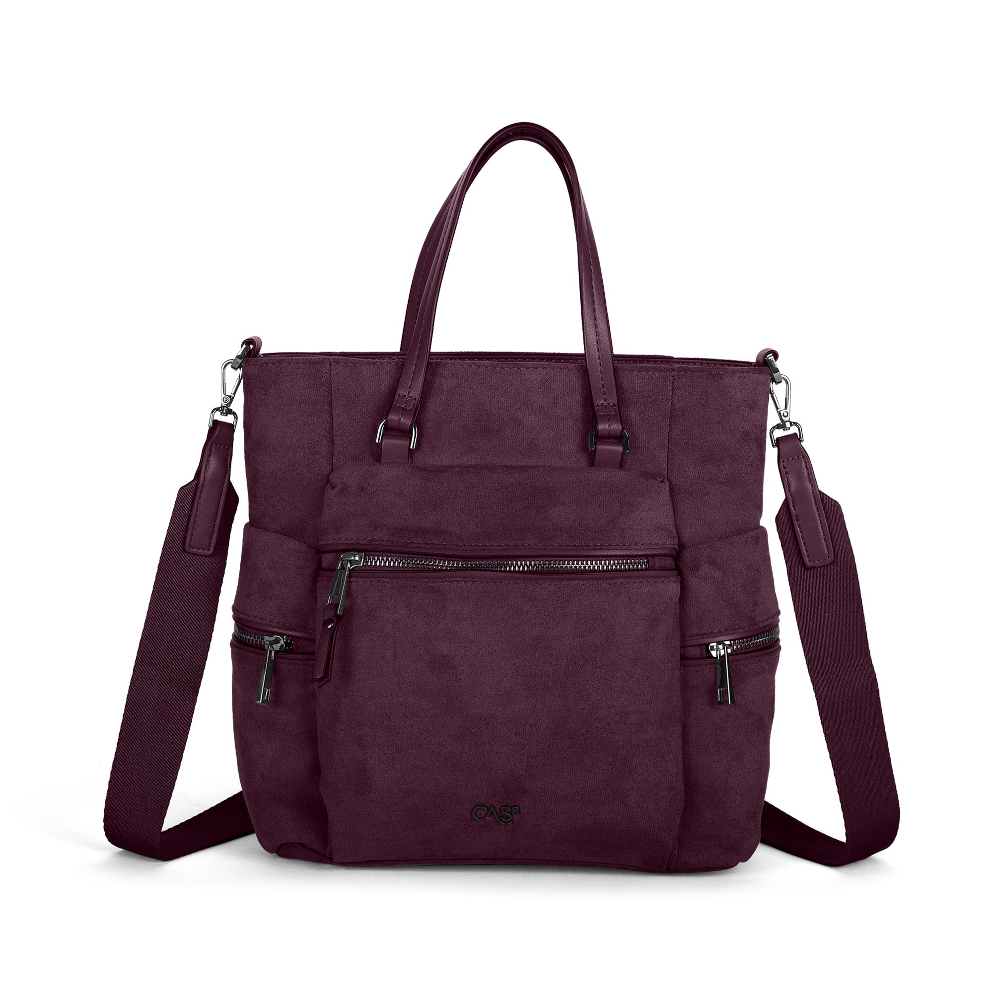 Umhängetasche RIKE 33710 von Cas8 mit Rucksackfunktion aus weichem, veganem Suede