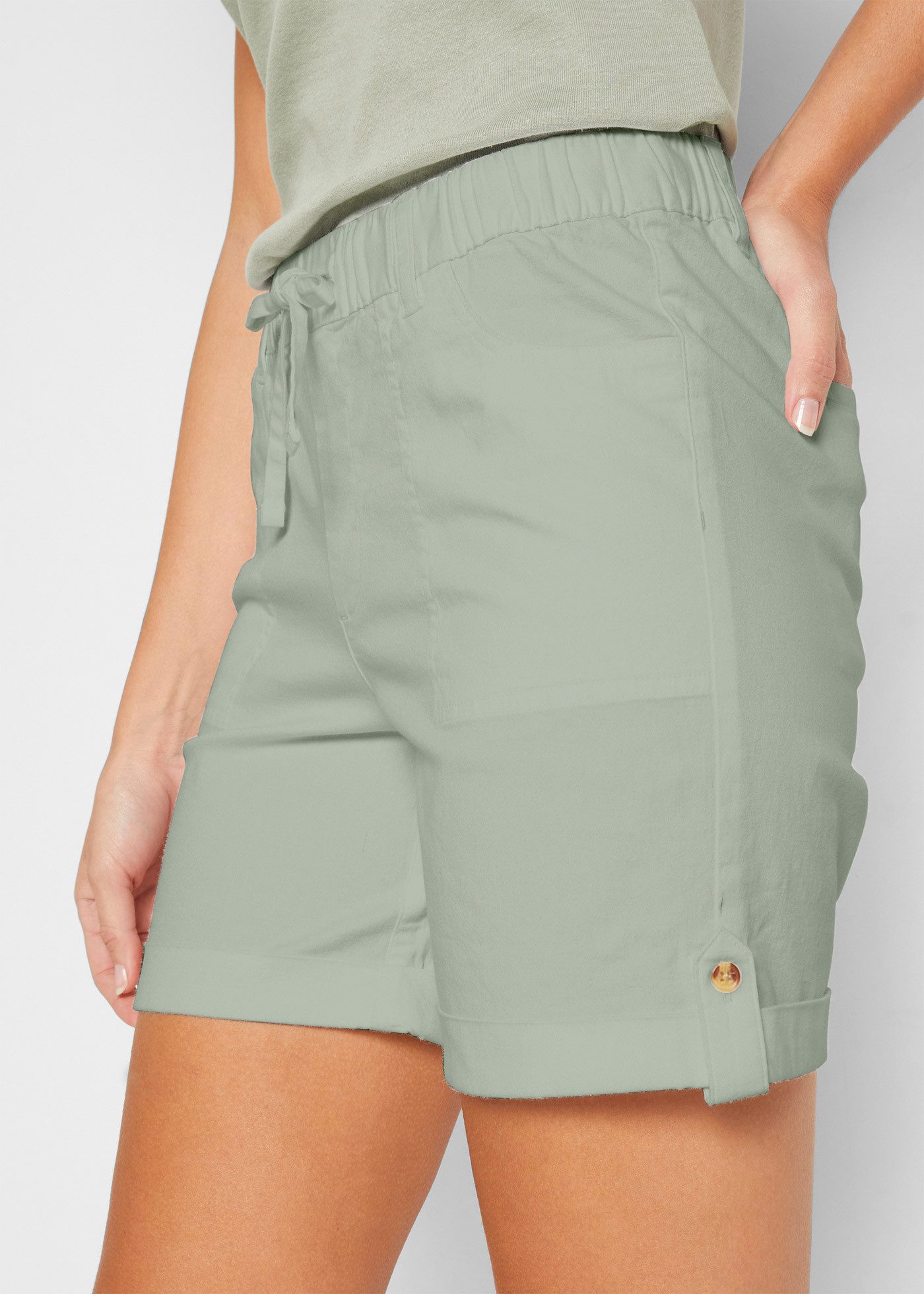 bonprix Bermudas aus Baumwolle und Elasthan, lockere Passform