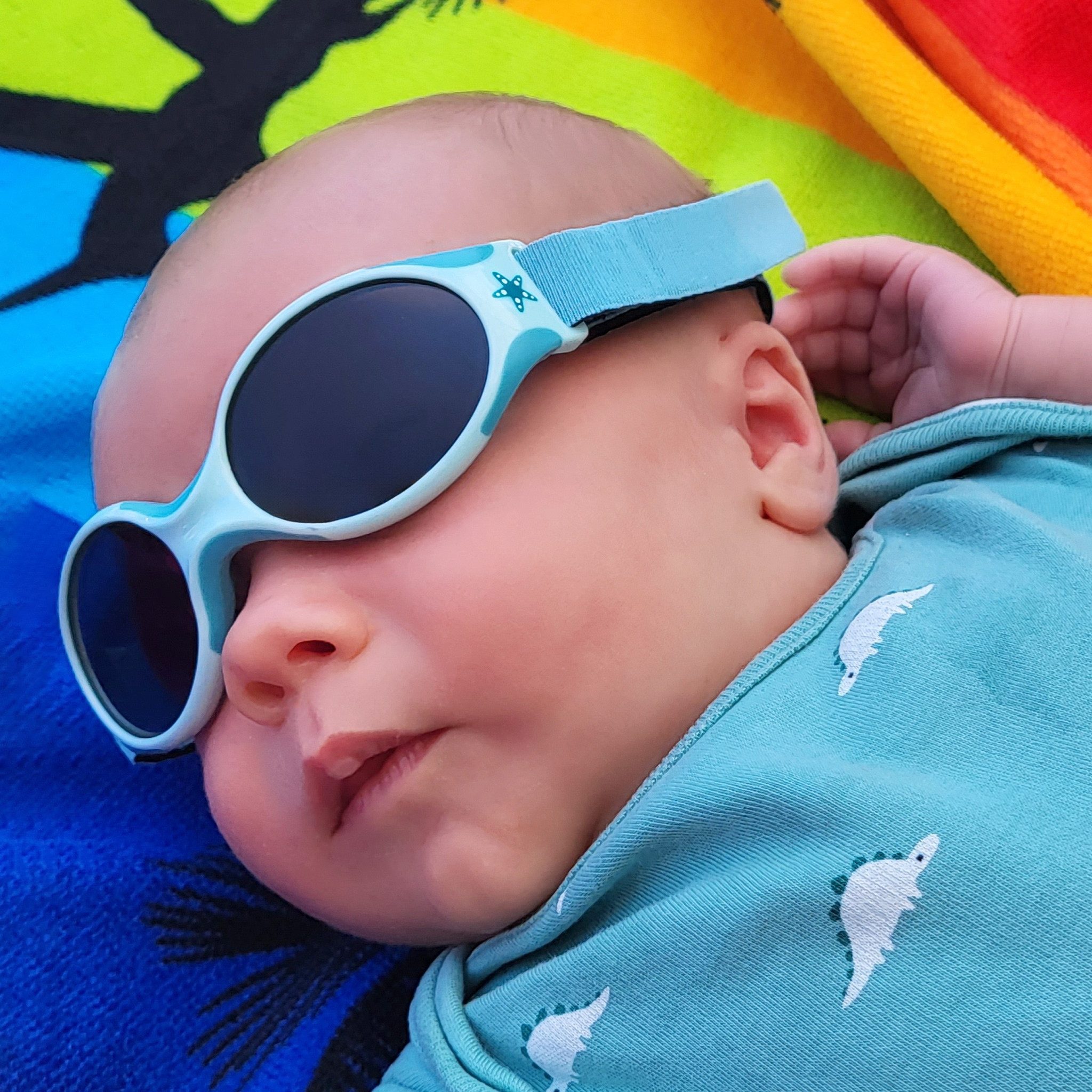 ActiveSol Sonnenbrille Baby EXPLORER, 0-18 Monate, softes Kopfband UV400 Schutz, polarisiert, BPA frei, deutsche Marke