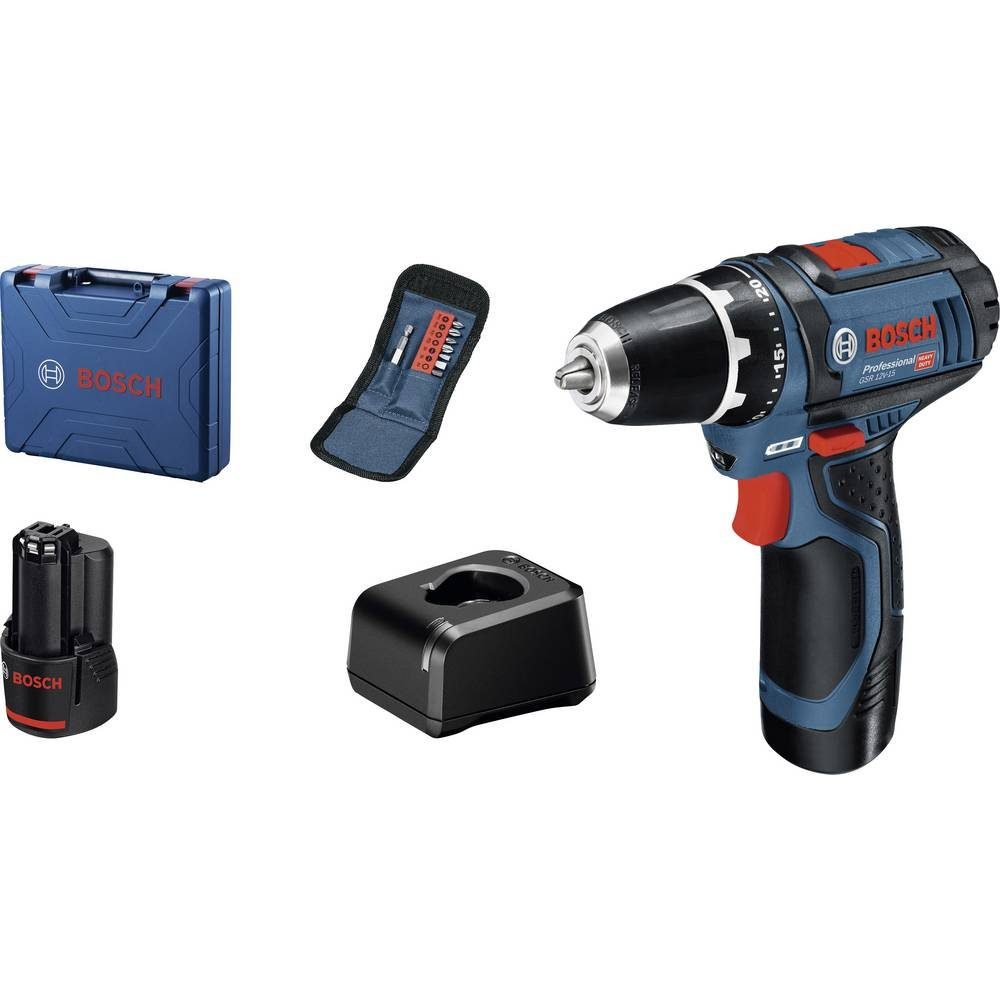 Bosch Professional Bohrmaschine Best Value Kit UNI, inkl. 2. Akku, inkl. Koffer