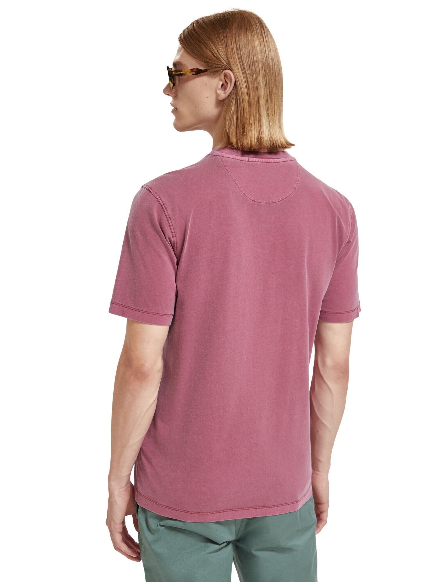 mit (1-tlg) Kurzarmshirt (Stage Purple) T-Shirt Pink und Scotch Rundhalsausschnitt Shirt & Soda