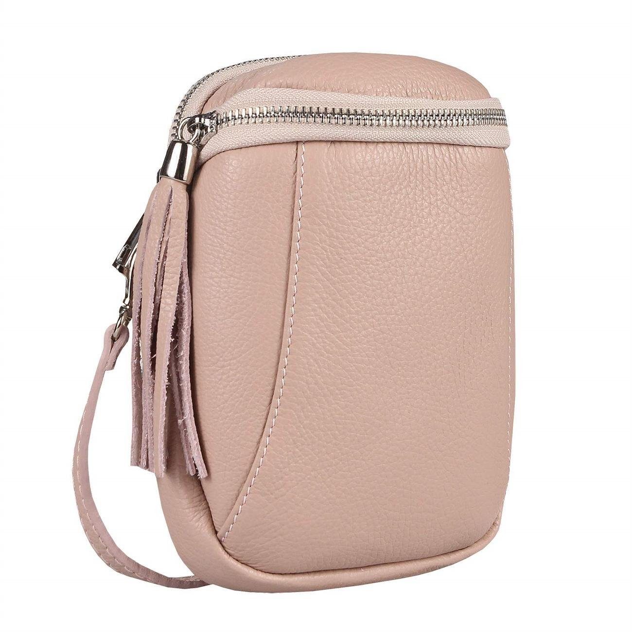Schultertasche Made in Italy Damen Leder Tasche CrossBody