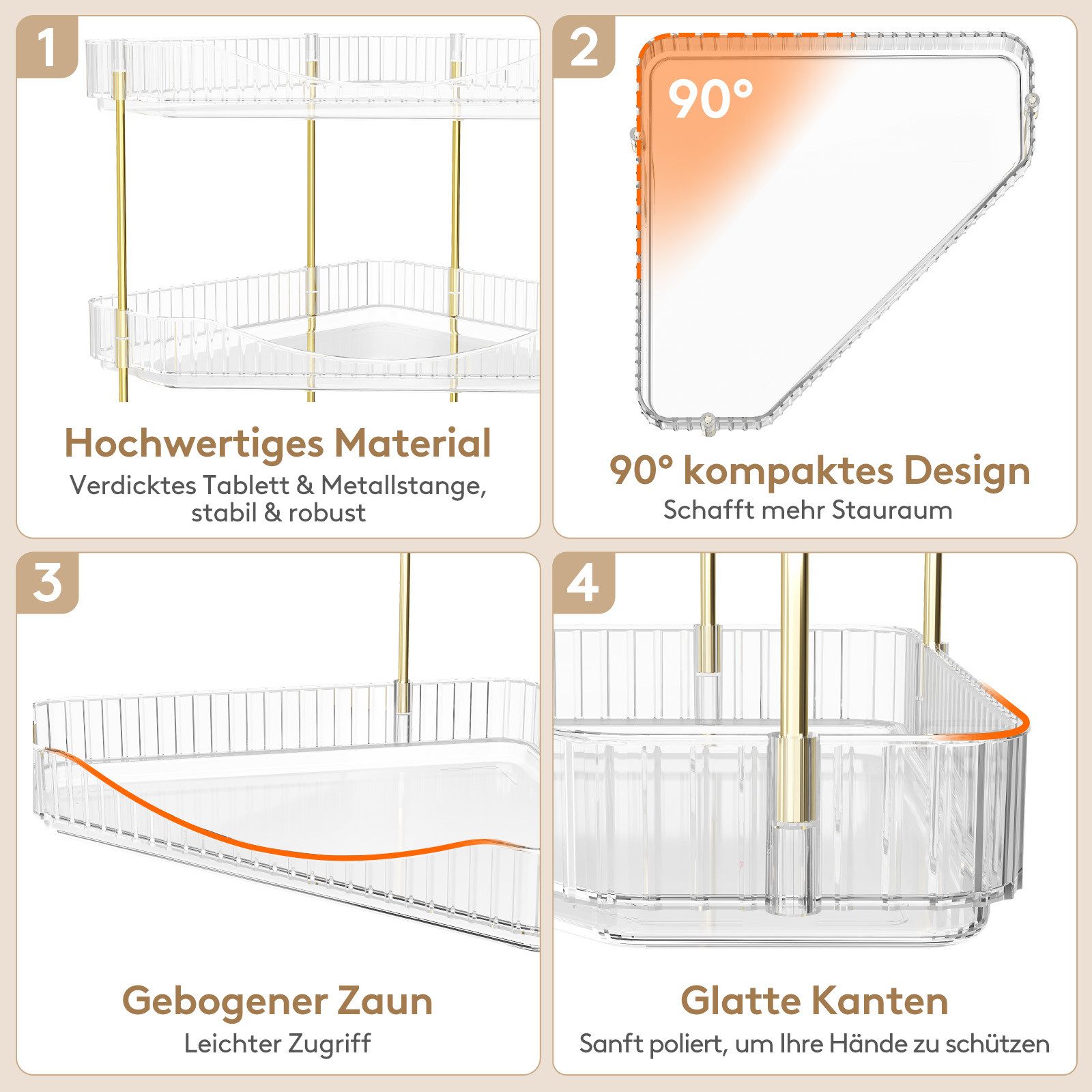 Lifewit Badaccessoire-Set Make Up Organizer, Schminktisch Organizer, für Pa günstig online kaufen